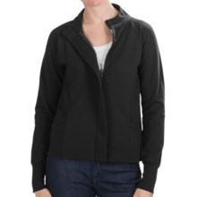 Lilla P Wrapped Pocket Jacket - French Terry (For Women) in Black - Closeouts