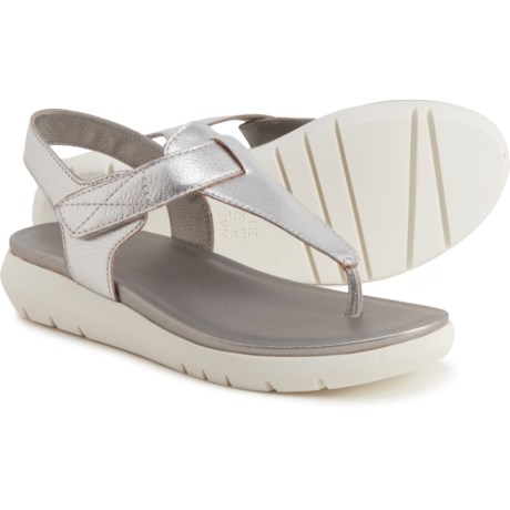 Naturalizer Lincoln Sandals - Leather (For Women) - Silver (8 )