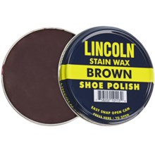 Lincoln Shoe Polish Company Premium Stain Wax Shoe Polish - 3 oz. in Brown - Closeouts