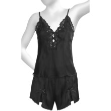 Linda Hartman Ava Cami & Tap Set (For Women) in Black - Closeouts