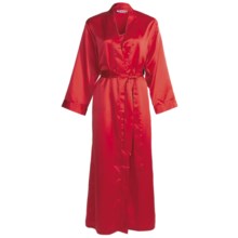 Linda Hartman Classic Kimono - Long Sleeve (For Women) in Red - Closeouts