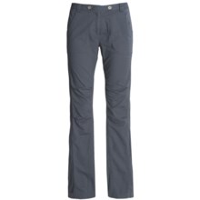 Linea Blu Cotton Pants - Flat Front, Articulated Knee (For Women) in Navy - Closeouts