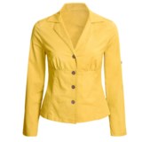 Linea Blu Fitted Cotton Jacket - Long Sleeve (For Women)
