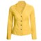 Linea Blu Fitted Cotton Jacket - Long Sleeve (For Women) in Yellow