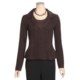 Linea Blu Merino Wool Cardigan Sweater - Fully Fashioned (For Women)