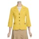 Linea Blu Notch Collar Jacket - 3/4 Sleeve (For Women)