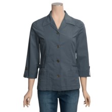 Linea Blu Princess Seam Jacket - Cotton, 3/4 Sleeve (For Women) in Navy - Closeouts
