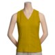 Linea Blu V-Neck Tank Top - Stretch Cotton, Embroidery (For Women)