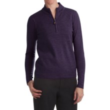 Lined Merino Wool Sweater - Zip Neck (For Women) in Shi - 2nds