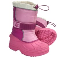 Lined Strap Snow Boots (For Kid and Youth Girls) in Pink - Closeouts