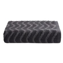 Lintex Amalfi Jacquard Washcloth - Zero Twist Cotton in Charcoal - Closeouts