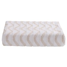 Lintex Amalfi Jacquard Washcloth - Zero Twist Cotton in White - Closeouts
