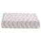 White Lintex Amalfi Jacquard Washcloth - Zero Twist Cotton