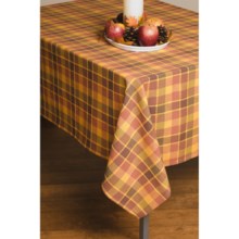 Lintex Fall Plaid Tablecloth - 52x70” in Harvest Sunset - Closeouts