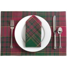 Lintex Holiday Plaid Cloth Napkins - Set of 4 in Maxwell - Closeouts