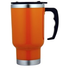 Liquid Solutions Cosmic Travel Mug in Safety Orange - Closeouts