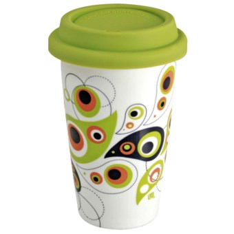 Liquid Solutions Double-Wall Porcelain Tumbler - 10 fl.oz. in Perfect Paisley