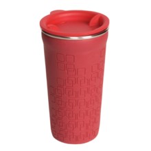 Liquid Solutions Sof-T Blox Travel Mug - BPA-Free, Recycled Materials,14 fl.oz. in Red - Closeouts