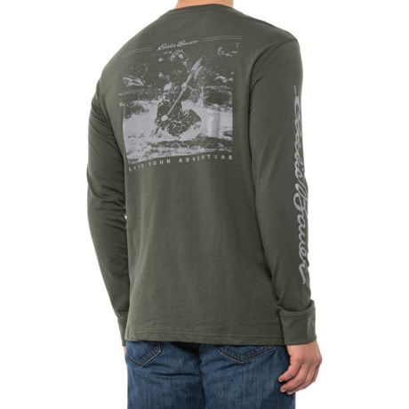 Eddie Bauer Live Your Adventure Kayaker T-Shirt - Long Sleeve (For Men) - LODEN (XL )
