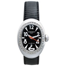 Locman Nuovo Diamond Bezel Watch (For Women) in Black Lizard - Closeouts