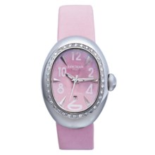 Locman Nuovo Diamond Bezel Watch - Mother-of-Pearl Dial (For Women) in Pink Satin - Closeouts
