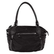 Lodis Pia Sabrina Satchel Purse - Nylon, Patent Leather (For Women) in Black - Closeouts