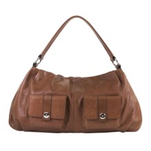 Lodis Tab Chic Heather Hobo Purse - Pebbled Leather (For Women) in Chocolate - Closeouts