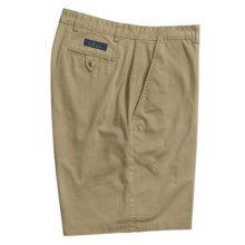 Lokee Cotton Shorts - Flat Front (For Men) in Khaki - Closeouts