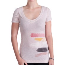 Lole Abigal Graphic Top - Organic Cotton, Short Sleeve (For Women) in Nude Mix - Closeouts