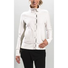 Lole Cozy Cardigan Sweater - Heavy French Terry (For Women) in Vanilla - Closeouts