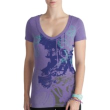 Lole Ellie Graphic Top - Organic Cotton, Short Sleeve (For Women) in Iris Mix - Closeouts