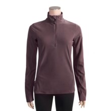Lole Liven Zip Neck Shirt - Recycled Micropolar Fleece, Long Sleeve (For Women) in Raisin - Closeouts