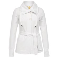 Lole Recline Cardigan Sweater - UPF 50+, Organic French Terry Cotton (For Women) in White - Closeouts