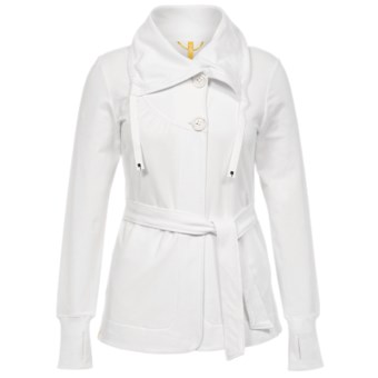 Lole Recline Cardigan Sweater - UPF 50+, Organic French Terry Cotton (For Women) in White