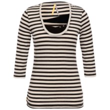 Lole Spin Shirt - UPF 50+, 3/4 Sleeve (For Women) in Black Combo - Closeouts