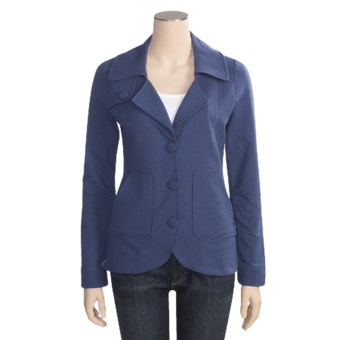 Lole Suitable 2 Jacket - UPF 50, Organic Cotton, Tailored Collar (For Women) in Indigo