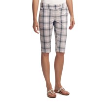 Lole Waggle Walk Bermuda Shorts - UPF 50+ (For Women) in Ocean Plaid - Closeouts