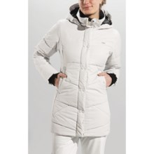 Lole Zoa Twill Jacket - Insulated (For Women) in White/Light Grey Monogram - Closeouts