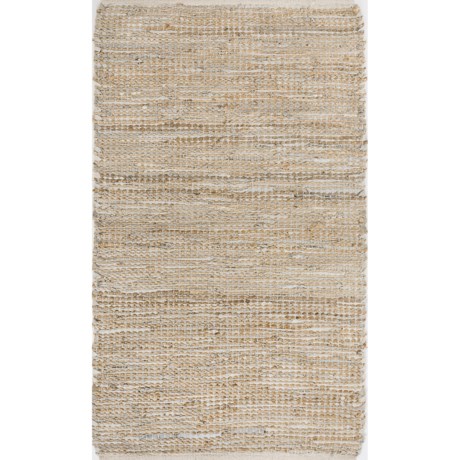 Loloi Edge Flat Weave Leather and Jute Accent Rug 23x39