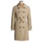 London Fog Faux-Silk Trench Coat - Plus Size, Zip-Out Liner (For Women) in Tan
