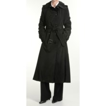 London Fog Faux-Silk Trench Coat - Zip-Out Liner (For Women) in Black - Closeouts
