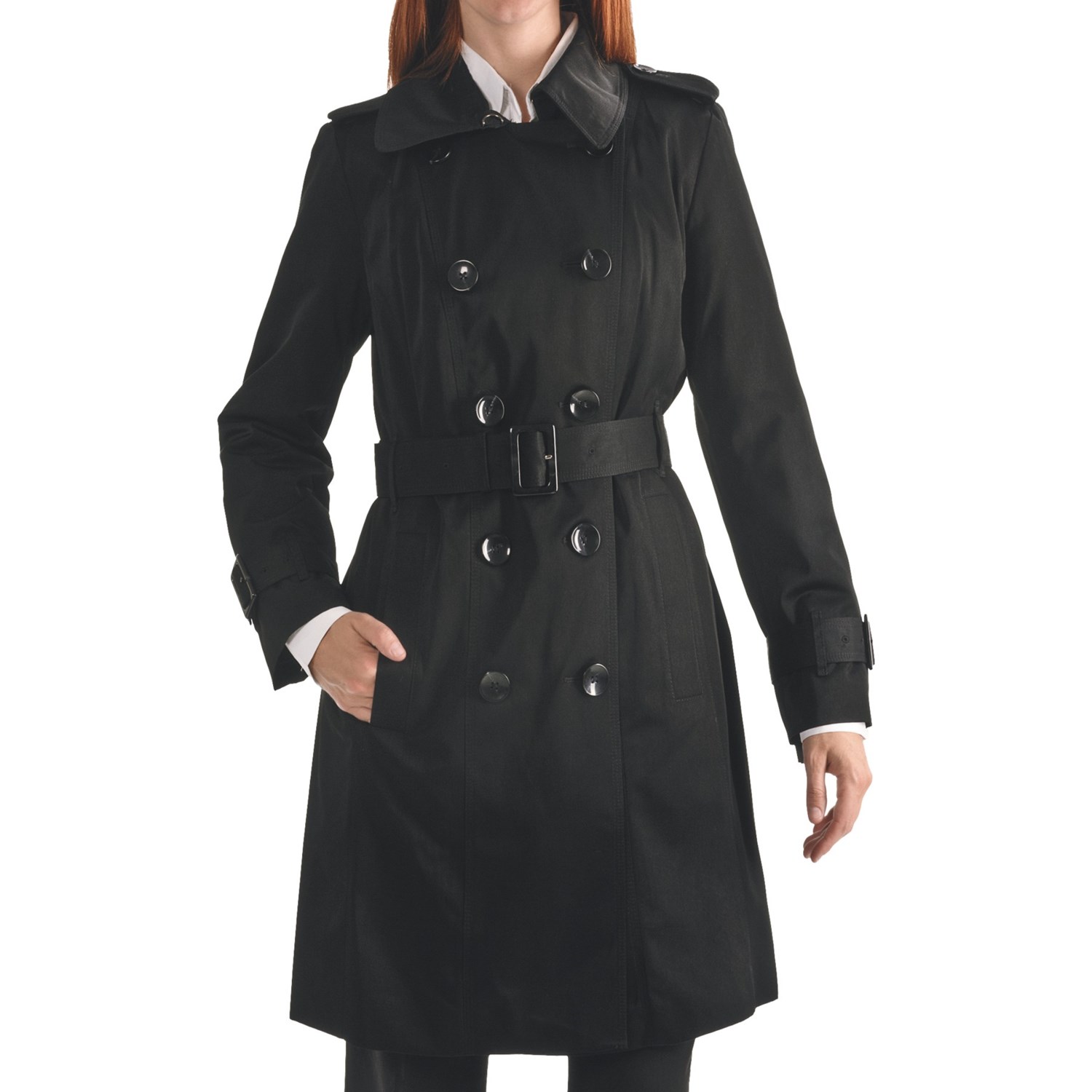 London Fog Snakeskinprint Trench Coat in Black | Lyst