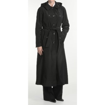 London Fog Trench Coat - Hooded, Zip-Out Liner (For Women) in Black