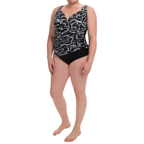 Longitude Noon Tide One Piece Swimsuit (For Plus Size Women)