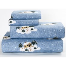 Loric Home Styles Printed Flannel Sheet Set - Twin in Winterlodge - Closeouts