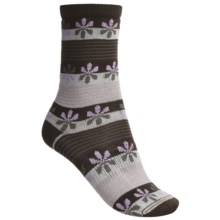 Lorpen Comfort Life Virginia Socks - Modal-Cotton, Crew (For Women) in Chocolate/Mauve - Closeouts