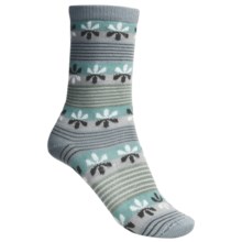 Lorpen Comfort Life Virginia Socks - Modal-Cotton, Crew (For Women) in Periwinkle/Teal - Closeouts