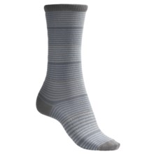 Lorpen Comfort Lite Katie Socks - Crew (For Women) in Pale Blue Stripe - 2nds