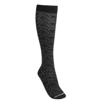 Lorpen Gabrielle Boot Socks - Modal, Over-the-Calf (For Women) in Black/White