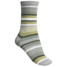 Lorpen Leah Socks - Crew (For Women) in Grey Heather Stripe - 2nds